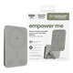 PowerBank wireless 5000 mAh, con supporto rotante 20 W, compatibile con MagSafe, Qi2/USB-C, Titanio, empower