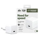 Adattatore da viaggio Grand Prix USB-C, GaN, 30 W PD, Silver White, PanzerGlass