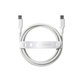 Cavo USB-C, 60 W, Racing, 2 m, Bianco argento, PanzerGlass