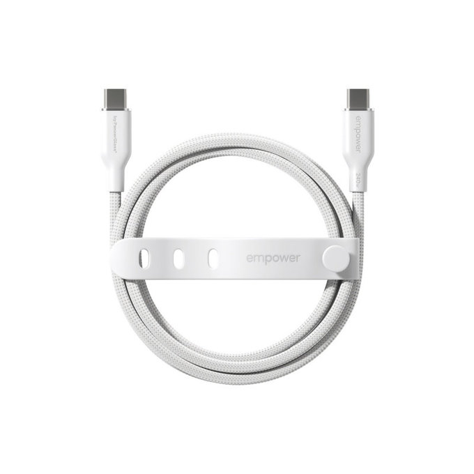 Cavo USB-C, 240 W, Racing, 2 m, Bianco argento, PanzerGlass