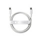 Cavo USB-C, 240 W, Racing, 2 m, Bianco argento, PanzerGlass