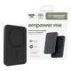 PowerBank wireless 5000 mAh 20 W, compatibile con MagSafe, Qi2/USB-C, Black spazio, empower
