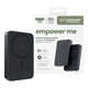 PowerBank wireless 10000 mAh 20 W, compatibile con MagSafe, Qi2/USB-C, Black spazio, empower
