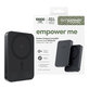 PowerBank wireless 10000 mAh 20 W, compatibile con MagSafe, Qi2/USB-C, Black spazio, empower