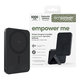 PowerBank wireless 5000 mAh, con supporto rotante 20 W, compatibile con MagSafe, Qi2/USB-C, Black spazio, empower