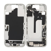 Telaio centrale con pulsanti di accensione, volume e fotocamera per iPhone 16, White