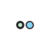 Lente fotocamera posteriore con frame 2 pz per iPhone 16, 16 Plus, White