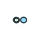 Lente fotocamera posteriore con frame 2 pz per iPhone 16, 16 Plus, Teal