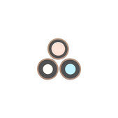 Lente fotocamera posteriore con frame 3 pz per iPhone 16 Pro, 16 Pro Max, Desert Titanium