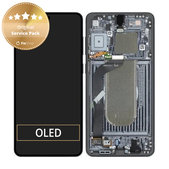 Schermo per Samsung S25 Edge, Titanium Jetblack, Vetro touch con cornice, GH82-37224C, Genuine Service Pack