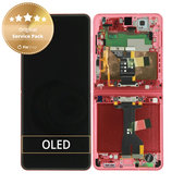Schermo per Samsung Z Flip 7 F766B, Coralred, Vetro touch con cornice, GH82-37581D, Genuine Service Pack