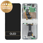 Schermo per Samsung Z Flip 7 FE F761B, White, Vetro touch con cornice, GH82-37734B, Genuine Service Pack