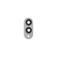 Lente fotocamera posteriore con frame per Samsung S25 Edge, Titanium Silver