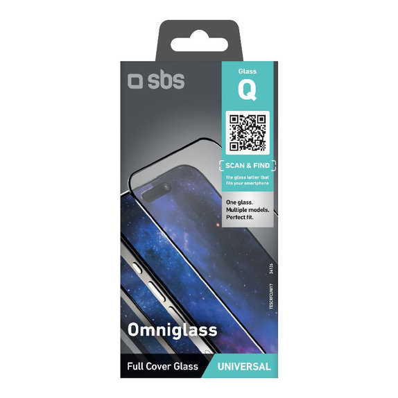 Vetro temperato universale Omniglass Q, Nero, SBS