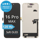 Schermo Soft OLED per iPhone 16 Pro Max, Vetro touch con cornice, DIAGNOSTIC