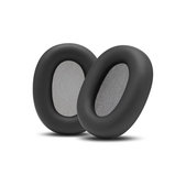 Cuscinetti auricolari di ricambio per Sony WH-1000XM6, Memory foam and PU leather, Black, 1 paio