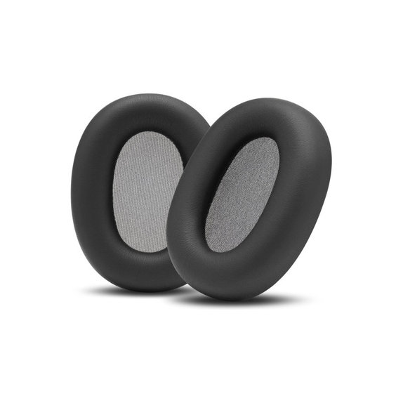 Cuscinetti auricolari di ricambio per Sony WH-1000XM6, Memory foam and PU leather, Black, 1 paio