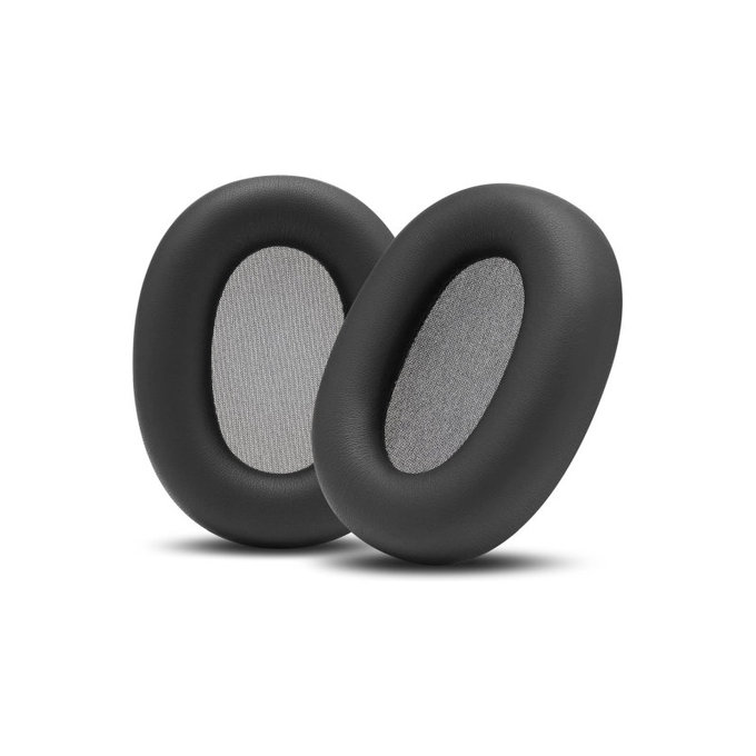Cuscinetti auricolari di ricambio per Sony WH-1000XM6, Memory foam and PU leather, Black, 1 paio