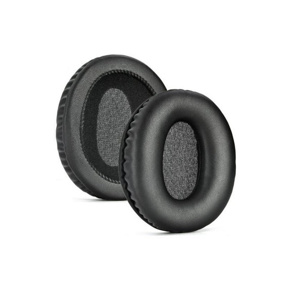 Cuscinetti auricolari di ricambio per Audio-Technica ANC500BT, Memory foam and PU leather, Black, 1 paio
