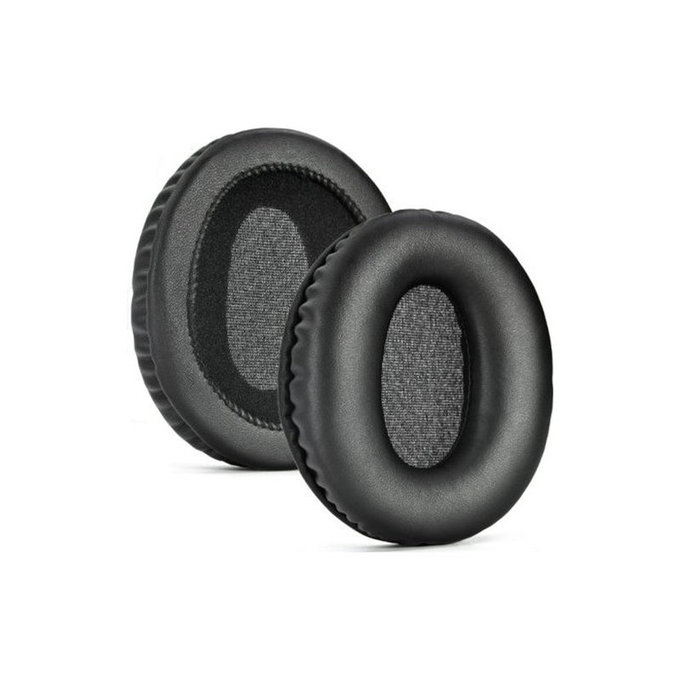 Cuscinetti auricolari di ricambio per Audio-Technica ANC500BT, Memory foam and PU leather, Black, 1 paio