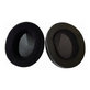 Cuscinetti auricolari di ricambio per Audio Technica ATH-M50X, M50XBT, M40X, MSR7, Memory foam and PU leather + Suede, Black, 1 paio