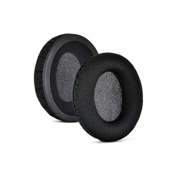 Cuscinetti auricolari di ricambio per Kingston HyperX Stinger Core, Memory foam and Textile, Black, 1 paio