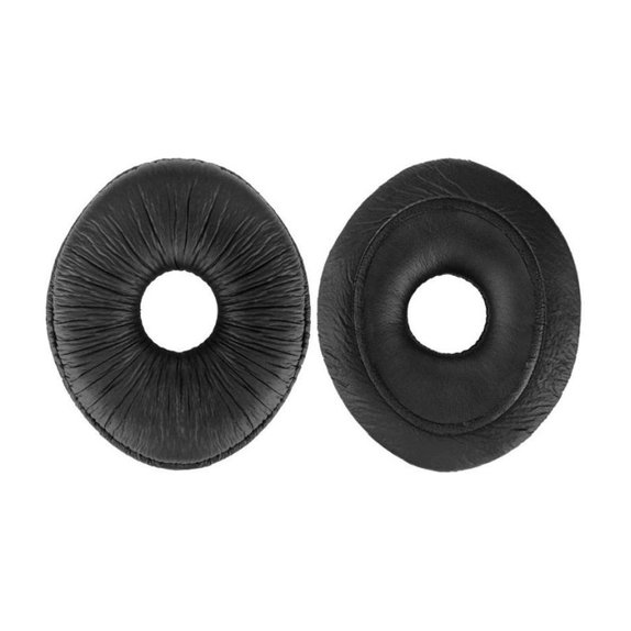 Cuscinetti auricolari di ricambio per Panasonic Technics RP-DJ1200, RP-DJ1205, RP-DJ1210, Memory foam and PU leather, Black, 1 paio