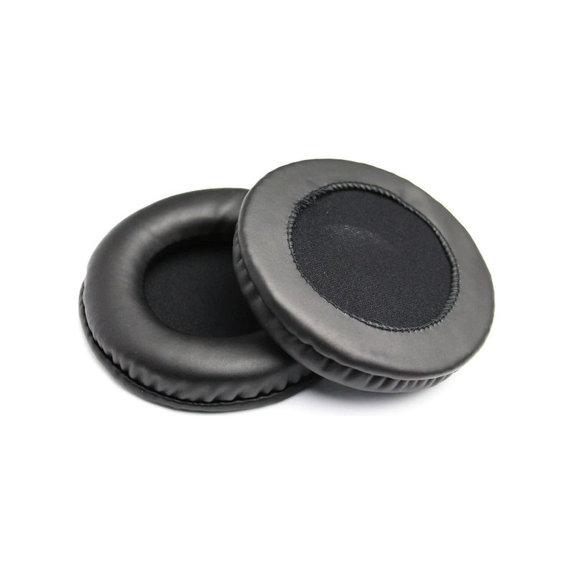 Cuscinetti auricolari di ricambio per Philips SHM1900, SHP1900, Memory foam and PU leather, Black, 1 paio