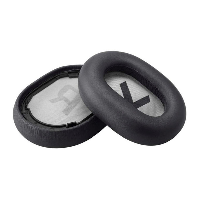 Cuscinetti auricolari di ricambio per Plantronics BackBeat Pro 2, SE, 8200 UC, Memory foam and PU leather, Black, 1 paio