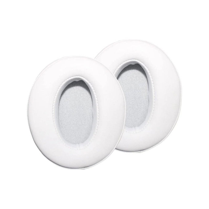 Cuscinetti auricolari di ricambio per Sennheiser HD300, 300BT, 4.50BTNC, Memory foam and PU leather, White, 1 paio