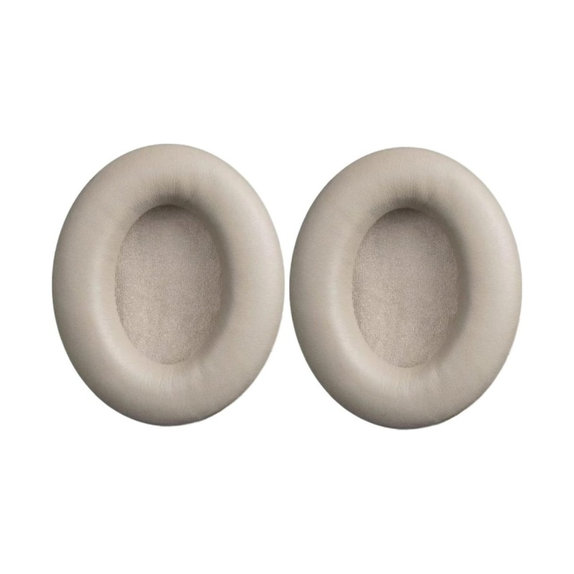 Cuscinetti auricolari di ricambio per Sony WH-1000XM3, Memory foam and PU leather, Beige, 1 paio