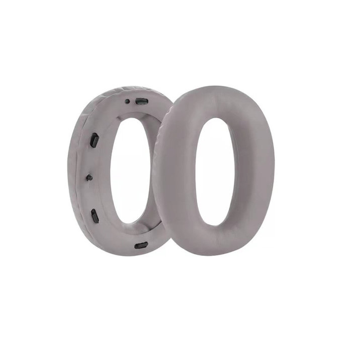 Cuscinetti auricolari di ricambio per Sony MDR-1000X, WH-1000XM2, Memory foam and PU leather, Grey, 1 paio