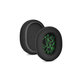 Cuscinetti auricolari di ricambio per Steelseriess Arctis 3, 5, 7, 9 Pro, Memory foam and Textile, Black / Green, 1 paio
