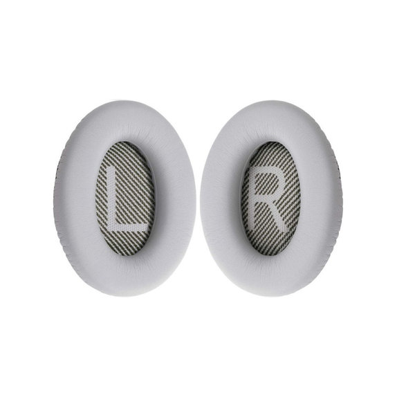 Cuscinetti auricolari di ricambio per Bose QuietComfort 35, Memory foam and PU leather, Grey, 1 paio