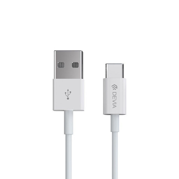 Cavo USB / USB-C Smart, 2.1A, 2m, White, Devia