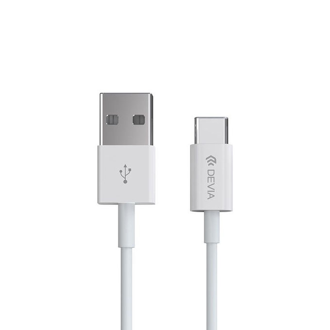 Cavo USB / USB-C Smart, 2.1A, 2m, White, Devia