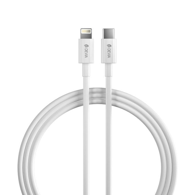 Cavo Lightning / USB-C Smart, PD 27W, 2m, White, Devia