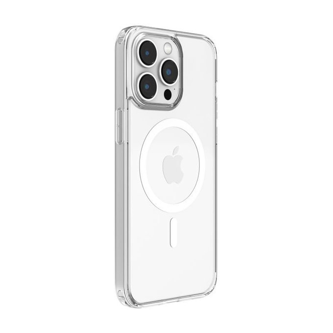 Custodia Clear con MagSafe per iPhone 15 Plus, Transparent, Devia