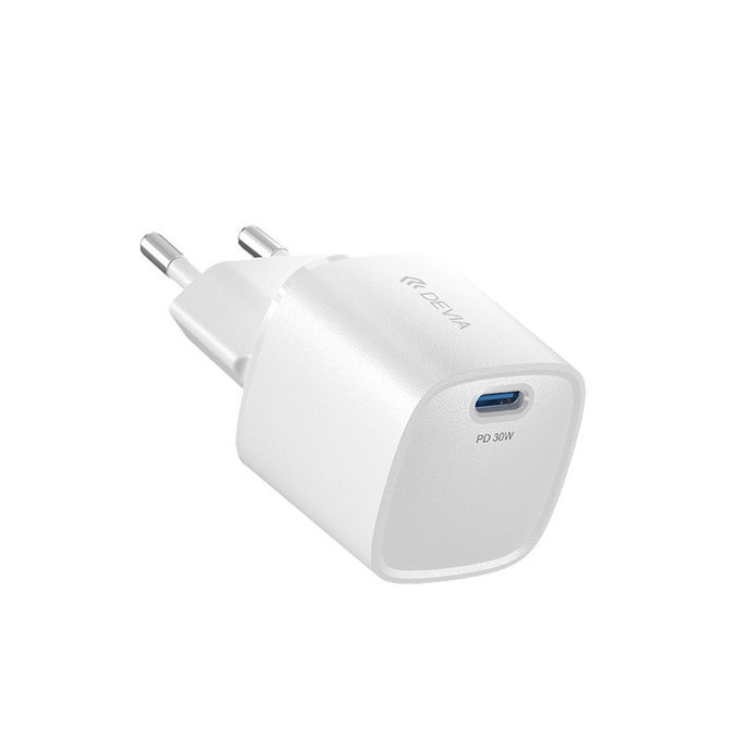 Adattatore di ricarica Mini USB-C, PD 30W, White, Devia