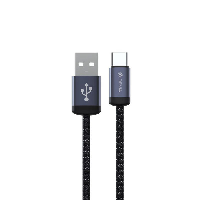 Cavo USB / USB-C Gracious, 2.1A, 2m, Black, Devia