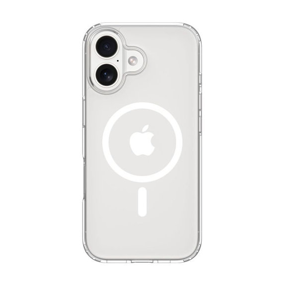 Custodia Clear con MagSafe per iPhone 16 Plus, Transparent, Devia