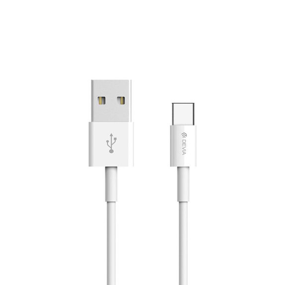 Cavo USB / USB-C Smart, 2.1A, 1m, White, Devia