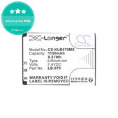 Batteria per Kodak PIXPRO S1, AZ651, AZ652, AZ901, LB-070, Li-Ion, 1150mAh, 7.4V, HQ