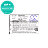 Batteria per Casio Exilim Card Ex-S880, NP-20, Li-Ion, 650mAh, 3.7V, HQ