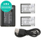 Batteria per Sony Cyber-shot DSC-RX100, Cyber-shot DSC-WX300B, 1150mAh, Li-Ion, 7.4V, NP-BX1, 2pz con caricabatterie, HQ