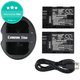 Batteria per Canon EOS 5D Mark II, EOS 7D, 2000mAh, Li-Ion, 7.4V, LP-E6, 2pz con caricabatterie, HQ