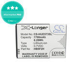 Batteria per Huawei E5330, HB5F2H, Li-Ion, 1700mAh, 3.7V, HQ