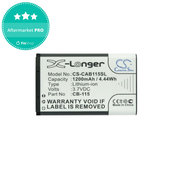 Batteria per CAT B100, CB-115, Li-Ion, 3.7V, 1200mAh, HQ