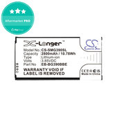 Batteria per Samsung Xcover 4, 4S, EB-BG390BBE, Li-Ion, 3.85V, 2800mAh, HQ