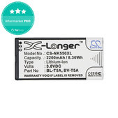 Batteria per Nokia Lumia 730, BL-T5A, Li-Ion, 3.8V, 2200mAh, HQ